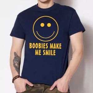 Spencer's Navy Blue Tee with Yellow Graphic